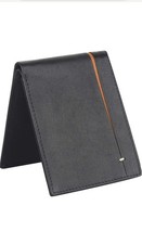 BLACK LEATHER WALLET HAVING CARD SLOTS