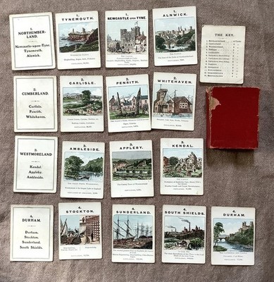 Antikes Jacques & Sohn Englische Grafschaften Kartenspiel