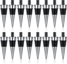 16 Pieces Metal Bottle Stopper Blank Stainless Steel Wine Bottle Stopper Kit