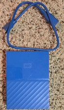 Western Digital My Passport portable 2TB external hard drive in blue