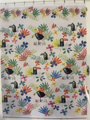 Creative Bath Fabric Shower Curtain -- Aloha Bright -- 72x72 NIP - Image 1 of 4