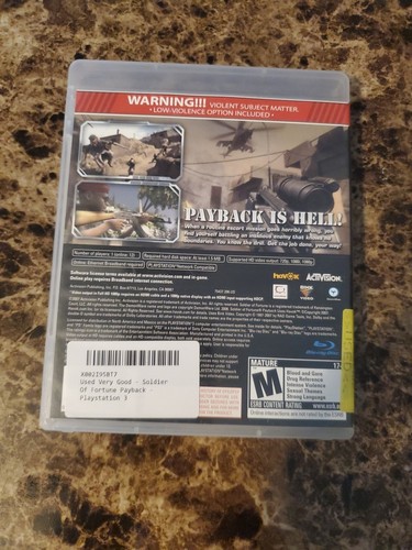 Soldier of Fortune Payback PS3 Spiel Sony PlayStation 3 komplett mit Handbuch CIB - Bild 4 von 4