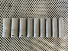 Pittsburgh 9-Piece SAE Deep Impact Socket Set 7/16” to 1” – Partial Set – Used