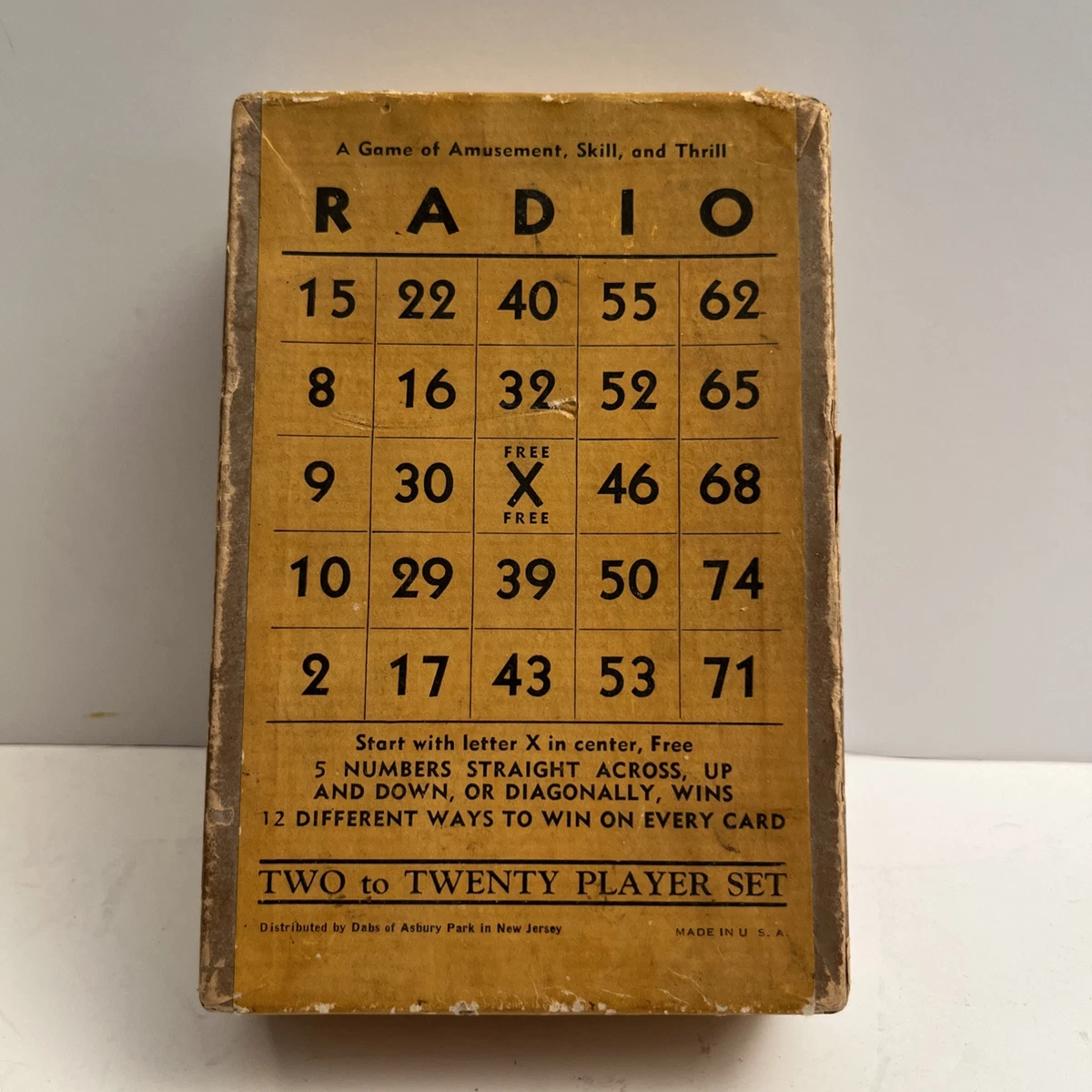 Bingo 1940 Year Vintage Manufacture Board & Traditional Games for