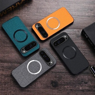 Magnetisch Stoff-Optik Hülle für Google Pixel 10 9 8 7 6 Pro XL 7A 8A 6A Case