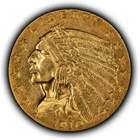 1910 $2.50 Indian Head Gold Quarter Eagle - Luster - AU - SKU-G5560