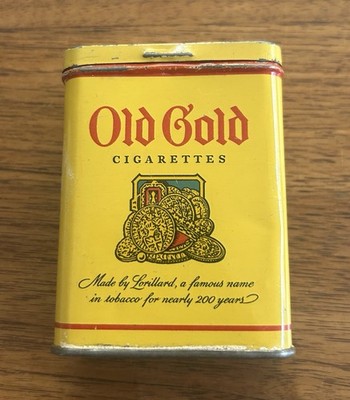 Vintage Advertising Old Gold Cigarettes Tobacco Tin. Amazing Condition