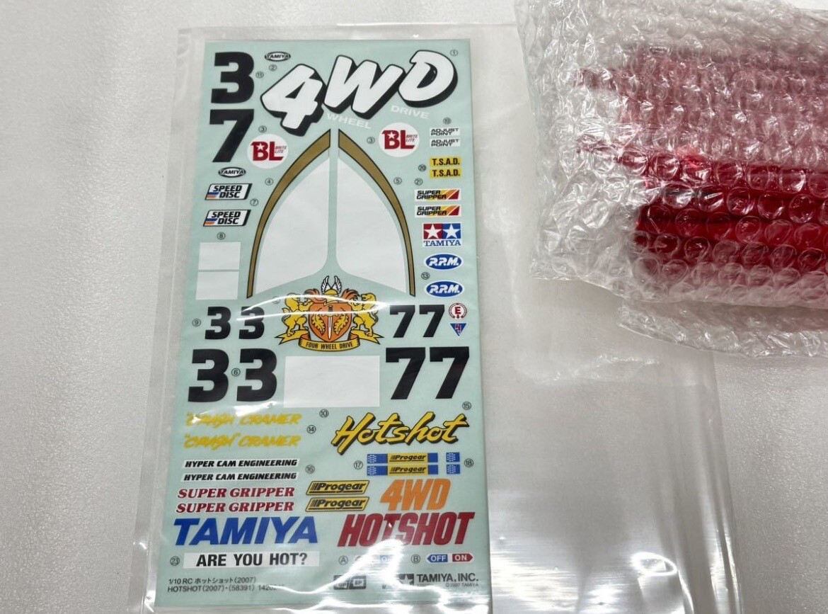 TAMIYA HOT SHOT red llic body 限定カラー Tamiya Hotshot Limited Red Metallic Chrome Factory Cut Body