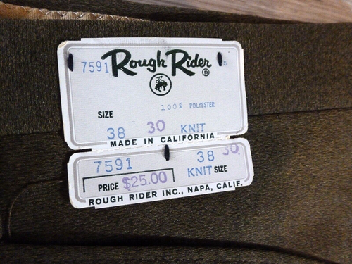 VTG 60's-70's Rough Rider Pants Men's 38x30 (36x29.5) California Deadstock NWT - Picture 3 of 14