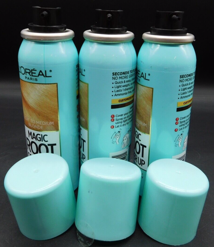 3 Pk Loreal Magic Root Cover Up Concealer Spray Light To Medium Blonde 2oz Ea - Picture 3 of 3