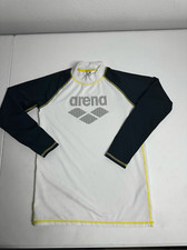 Arena BOYS LONG SLEEVE RASH GUARD UPF 40 White Gray Size 28 UV protection