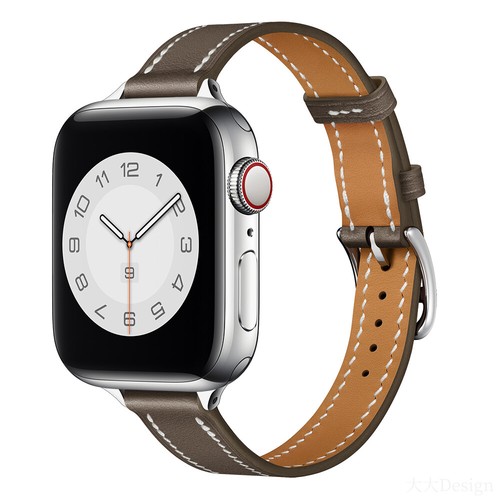 Ultra-narrow Genuine Leather Strap For Apple Watch 6 SE 38/44MM iWatch 7 41/45mm - Zdjęcie 16 z 21