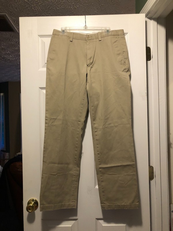 polo ralph lauren 32/32 men's khaki chino 100%cotton casual pants 