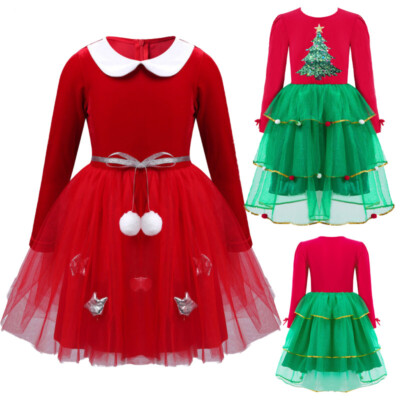 Girls Collar Christmas Fancy Dress Up Princess Pageant Star Appliqued Tutu Dress | eBay Girls Collar Christmas Fancy Dress Up Princess Pageant Star Appliqued Tutu Dress | eBay