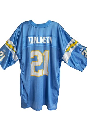 Los Angeles LA Chargers 2XL #21 Tomlinson NFL Powder Blue Reebok