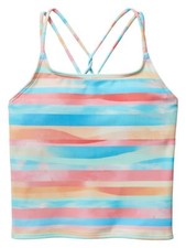Athleta Girl Reversible Sunset Oasis Bikini Bottom tankini Top M 8-10 NWT 2 Piec