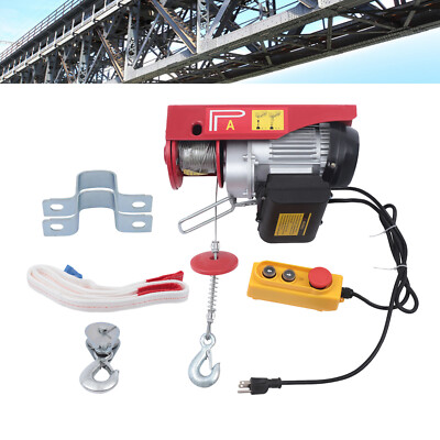 2200LBS Electric Hoist Winch Engine Crane 110V