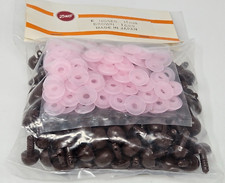 Bulk VTG Zim's Brown E-Type 14mm Oval Plastic Animal Safety Nose Craft Doll Toy