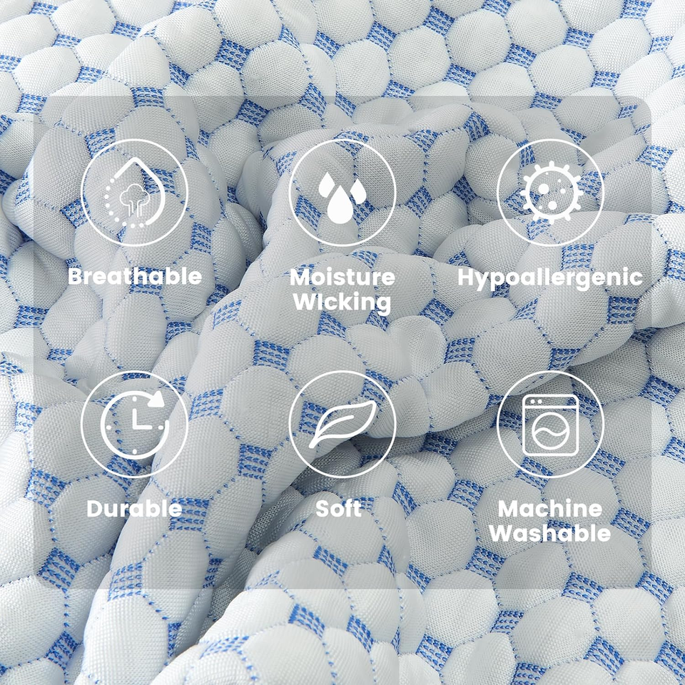 Cooling Pillow Cases Queen Size for Hot Sleepers and Night Sweats