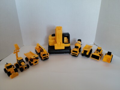 CAT Toy State Construction Dump Truck Loader Cement Truck Etc. Lot of 9