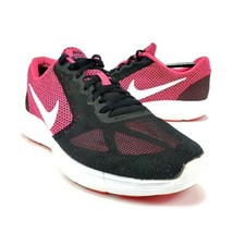 Nike Womens Sz 9.5 Revolution 3 Running Shoes Sneakers Pink & Black 819303-600 