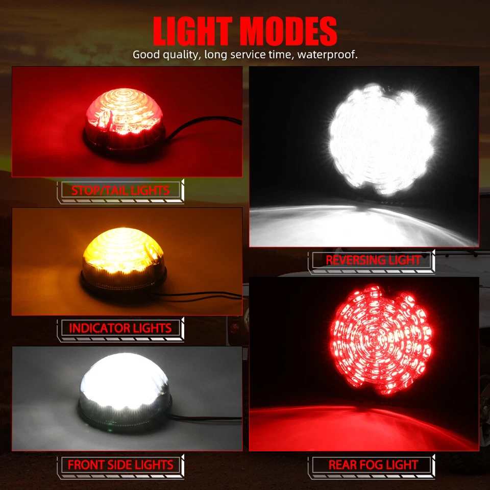 RHD Full Smoked LED Lights Kit for Land Rover Defender 200Tdi/300Tdi 90/110/130 - Image 2 of 4