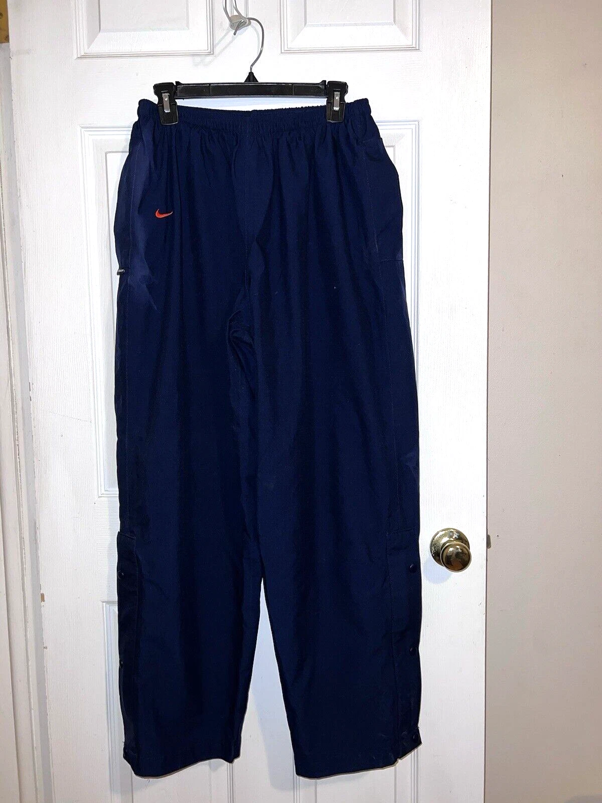 Vintage NIKE Team Sports Mens Broncos Navy Training Warm Up Pants Sz XL