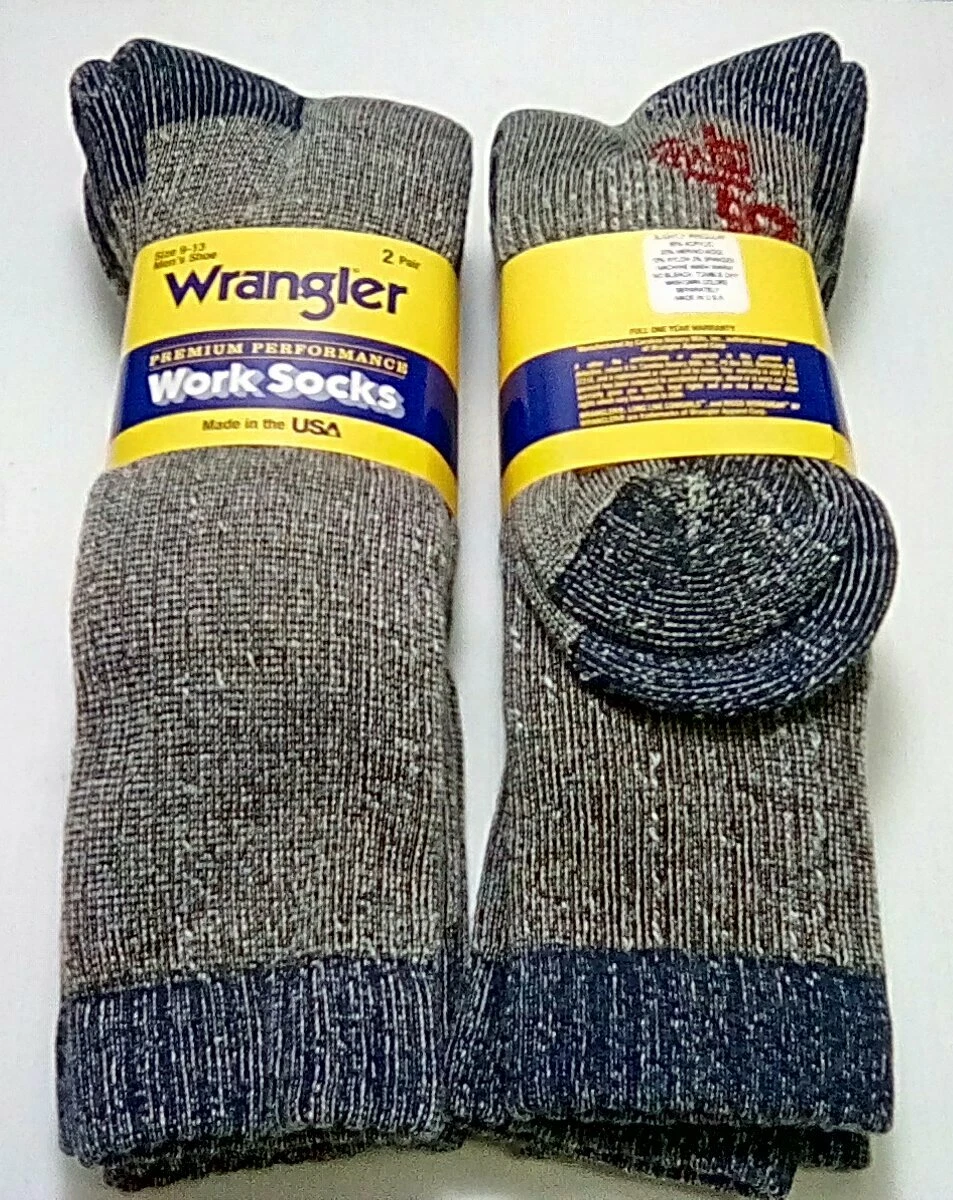 Wrangler Merino Wool Boot Sock, L (Fits Men's Shoe 9-13), 4 pairs - FREE SHIP!