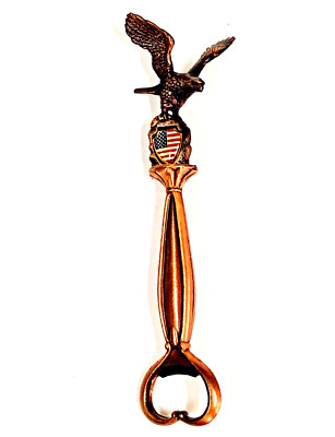 Eagle 3D Bottle Opener Barware Solid Brass 6'' Personalized Gift Art Home Deco US