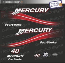 Adesivi motore marino fuoribordo mercury 40  four stroke gommone barca stickers 