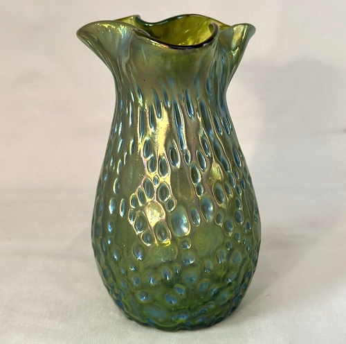 LOETZ ART GLASS CRETA DIASPORA VASE WITH FLUTED TOP....MINT! - Picture 4 of 6