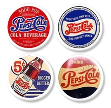Vintage Pepsi Cabinet Knobs Set of 4 – Retro Soda Pop Drawer Pulls Decor Gift