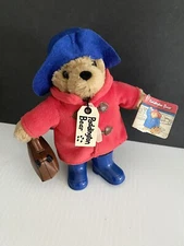 Classic Paddington Bear Plush Red Coat/Blue Hat Blue Boots Vintage 2009 Nwt Tags