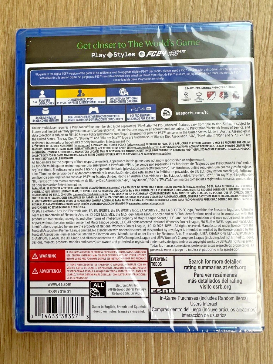 EA Sports FC 24 PS4 2024 US Version Brand New Factory Sealed Fast Ship EA Sports FC 24 PS4 2024 US Version Brand New Factory Sealed Fast Ship