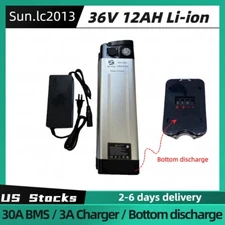 36V 12Ah EBIKE Battery Lithium Li-ion Bottom Discharge Electric Bicycle Scooter