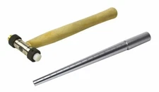 SET STEEL RING MANDREL & NYLON FACE HAMMER JEWELRY MAKING TOOLS SIZING & FORMING