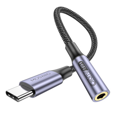 MOSWAG USB Type C to 3.5Mm Headphone Jack Adapter, Audio Adapter USB C to Aux Do