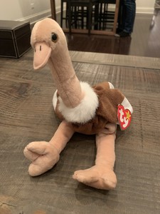 Ty Beanie Baby Stretch Bird Ostrich 1997 MWMT