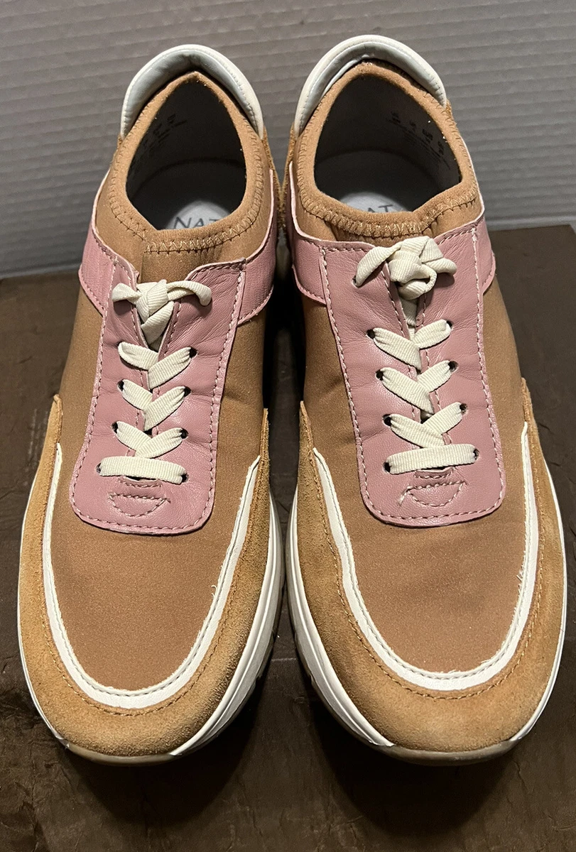 LADIES NATURALIZER REMY STRETCH TAWNY BROWN WALKING SHOE SNEAKER 9W