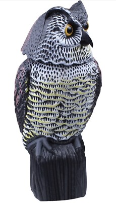 Plastic Owl Decoy Figure Scarecrow
