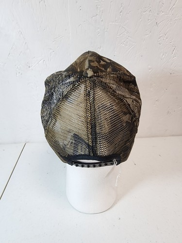 Buckmasters Camo Hat Mesh Snapback Trucker Made in USA Hunting Deer Vintage Cap - Picture 5 of 6