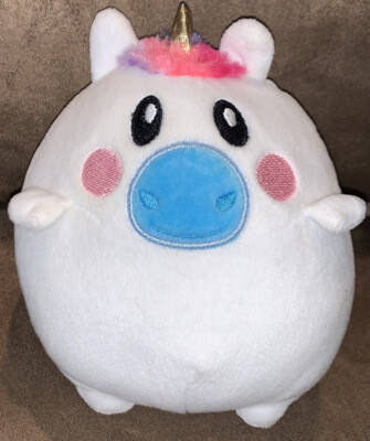 UNICORN PLUSH WHITE RAINBOW 6  SUPER CUTE!!