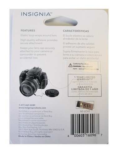 PACK OF SIX(6) - Lens Cap Holder With Elastic Loop Universal Black - Picture 3 of 5