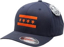 Chicago Flag Flex Fit Hat Navy/Orange