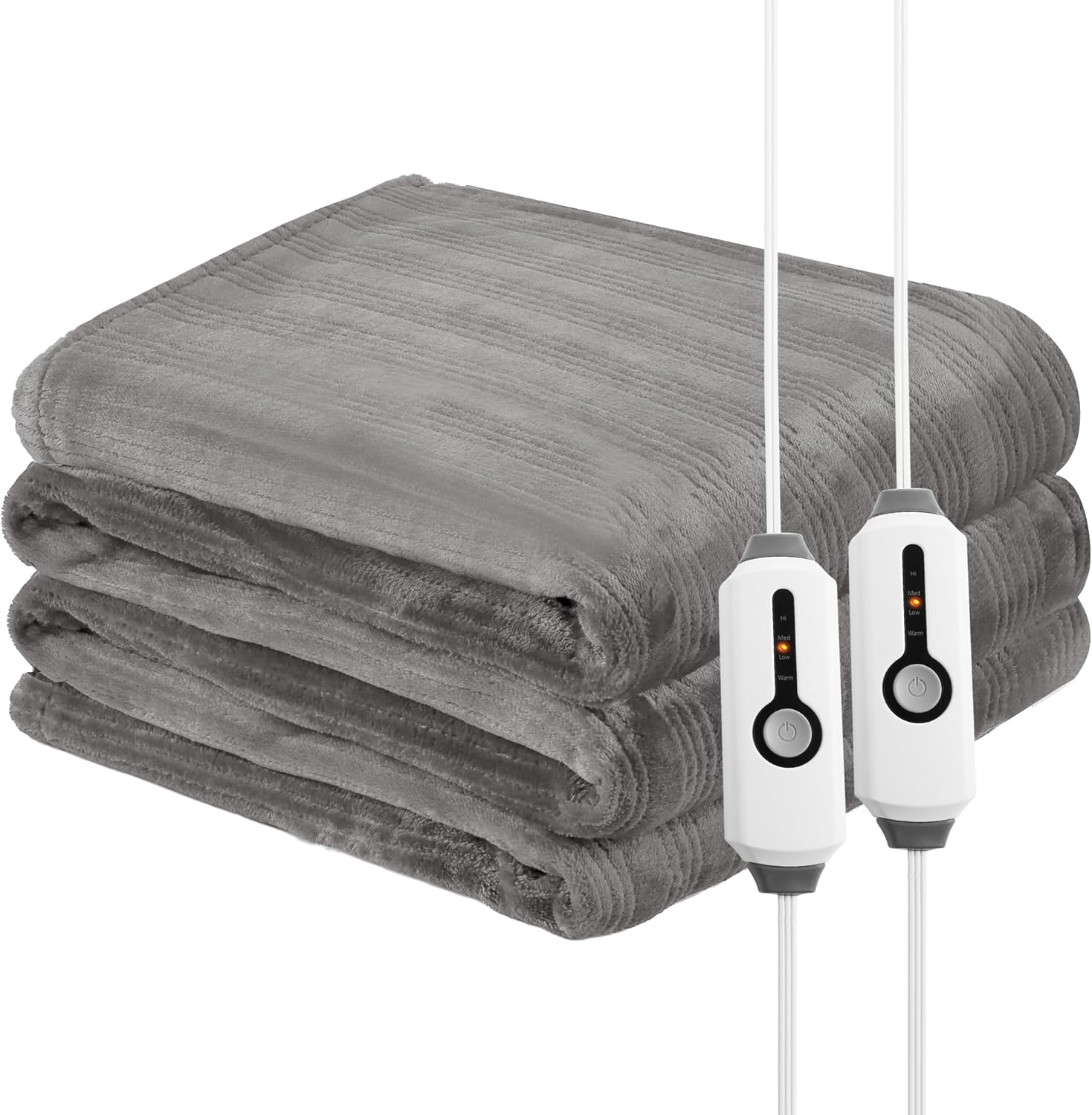 84x90 Queen Electric Heated Flannel Blanket for Cozy Warmth