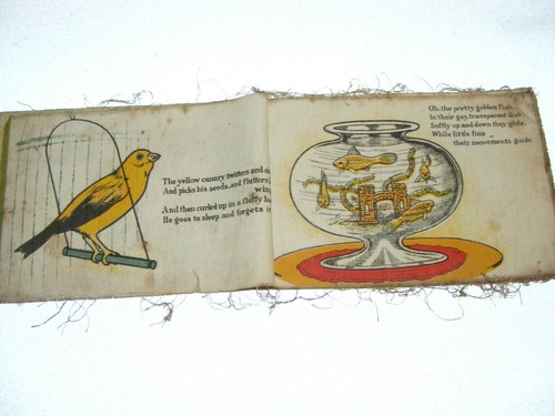 Pets And Playmates Scarce Muslin Linen Book Saalfield Muslin Books 1902 - Imagen 3 de 4