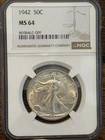 1942 Walking Liberty Half Dollar NGC Silver Walker Nice Luster