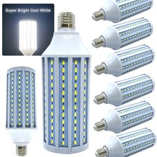 2-9pc Led Corn Light Bulb 5000lm 50w 300w Eq. 6000k White Cool Daylight E26 Base