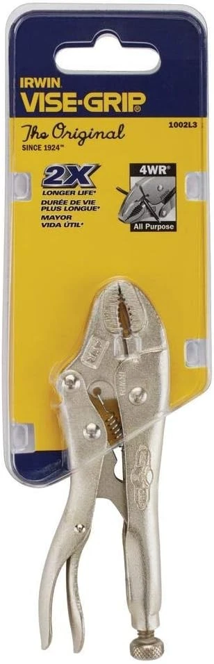 Alicates de bloqueo de mandíbula curva IRWIN VISE-GRIP con cortador de alambre, 4 pulgadas (10) Foto 3 de 4