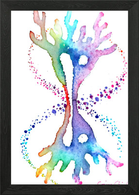 Gerahmtes Wandbild Poster Leinwanddruck Bild Zelle und DNA teilen